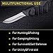 Grand Way Tactical Knife - Survival Bushcraft Fixed Blade Knife with Elastron Handle for Hunting and Fishing - Best Bowie Big Blade Knife for Self Defense 01085