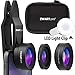 Phone Camera Lens Attachments | ZWARTpro Super Wide Angle + Macro 2 in 1 Cell Phone Lens Kit for iPhone, iPad, Most Android Smartphones & Tablets + Clip, LED Light & Travel Case (EagleEye 32mm + LED)