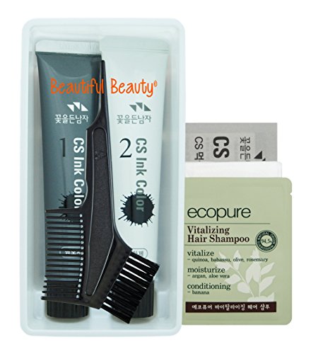 Somang Flor De Man CS (Charcoal + Squid) Ink Hair Color Cream (Black N1)