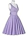 PAUL JONES Women's V-Neck Polka Dot Vintage Party Dress Light lilac(S)