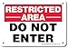 Restricted Area Do Not Enter Sign - Authorized Personnel - 10