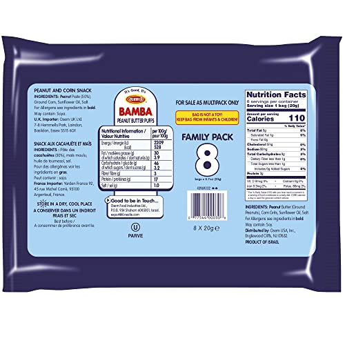 Osem Bamba Peanut Snacks for Families All Natural Peanut Puffs Family