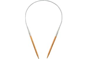 Mdoker Bamboo Circular Knitting Needle Size 6 16 Inch Circular Knitting Needles for Handmade Knitting DIY and Any Weaven Yarn Projects(US Size 6,4mm)