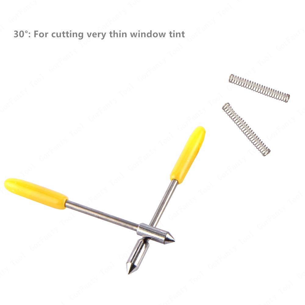 GorFanty 30/45/60 Degree Graphtec Blades Vinyl Cutter Lettering Blade Bits Cutting Plotter Tungsten Steel Carbide with Springs Pack of 10: Industrial & Scientific