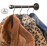 DIY CARTEL Industrial Pipe Wall Mount Faceout Clothing & Garment Rack Hardware ONLY - Perfect for Retail Display, Hanging Plants, Organizing, Laundry (12 - Inch Faceout)