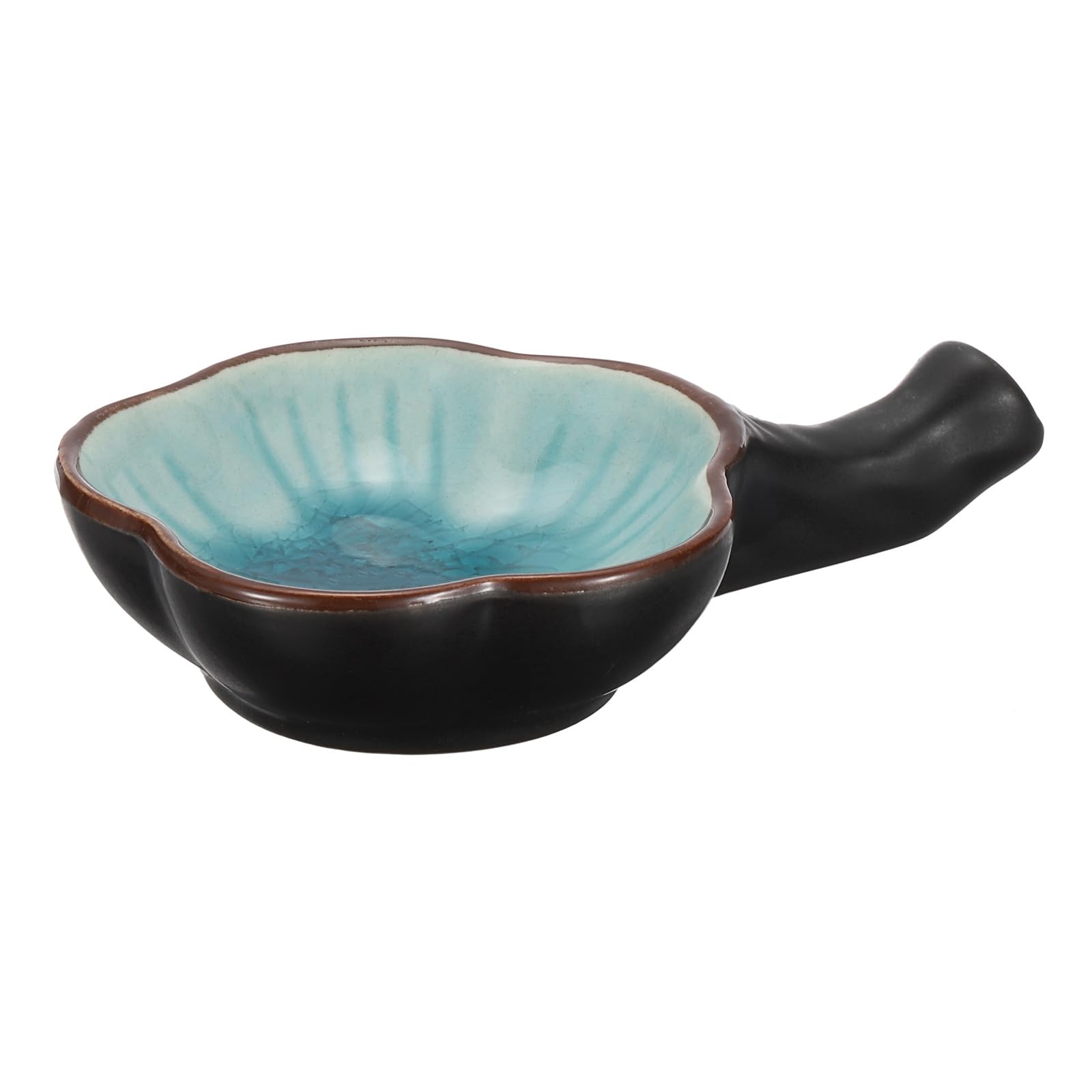 PATIKIL Chinese Calligraphy Ink Dish, Painting Brush Rest Dish Multifunctional Japanese Ceramics Ink Water Plate for Calligraphy, Painting, Art Supplies, Light Blue