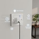 eMarkooz Single Switched Socket Wall 1 Gang Plug BS1363 13 Amp White view 3