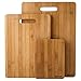 ZenWare 3 Piece Triple-Ply Warp Resistant All Natural Bamboo Cutting Board Set - Large