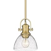 Golden 3118-M1L BCB-SD Transitional One Light Mini Pendant from Hines BCB Collection in Gold, Champ, Gld Leaf Finish,