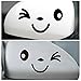 ZXUY Cute Smile Face 3D Decal Sticker for Auto Car Side Mirror L+R Rearview