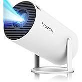 Mini Projector with WiFi 6 and Bluetooth 5.2, Built-in App Smart Portable Projector Support 4K&1080P FHD, 180° Rotatable, AutoKeystone, Android 11, Compatible with HDM/USB/TV Stick/Phone/Laptop