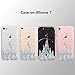 Unov Case Compatible with iPhone SE (2022) iPhone SE (2020) iPhone 8 iPhone 7 Case Clear with Design Embossed Pattern TPU Soft Shock Bumper Absorption Slim Protective 4.7 Inch (Watercolor Castle)