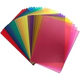 BUYGOO 24Pcs Transparent Color Correction Lighting Gel Filter - Colored Gel Light Filter Plastic Sheet, 8.5 x 11 Inch, 8 Asso