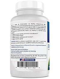 Best Naturals MK-7 Vitamina K2 100 mcg 120 Vcaps, paquete de de 1, 1