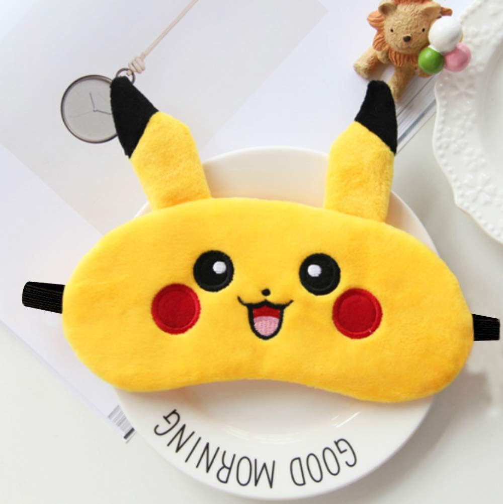 Cute Pikachu Sleep Mask Comfortable & Soft Eye Cover Sleep: Health & Personal Care