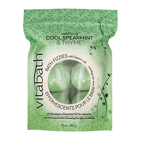Vitabath Bath Fizzies, Cool Spearmint & Thyme, 10 Ounce