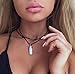 weel Natural chain crystal pendant han edition necklace (White)