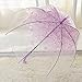 Kung Fu Smith Auto Open Clear Flowers Bubble Dome Umbrella for Girls, Cute Umbrella for Rain
