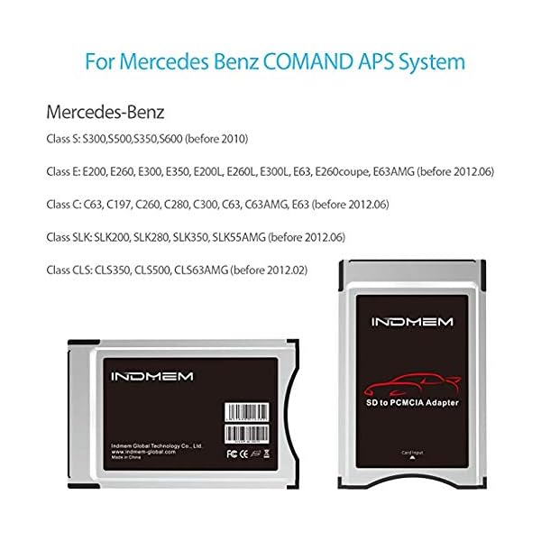 PCMCIA auf SD-Karte Speicherkartenadapter SDHC auf PC-Kartenkonverter Lesegerät für Mercedes Benz S, E, C, GLK, CLS Klasse COMAND APS System Media Player – Bild 3