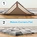 Relia-Grip 20 Piece Premium Rug Gripper Pads - Non Slip Renewable Tape Pad for Hardwood Floors, Carpets, Area Rugs and Mats. Anti Skid Grip Keeps Carpet and Mat Corners Flat to The Floor