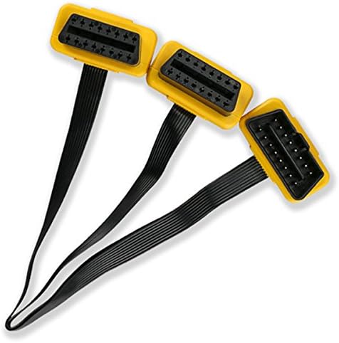 Car OBD2 Extension Cable Auto Male to Female OBDII Diagnostic Extender for ELM327 for Launch X431 for EasyDiag for iDiag for X431 PRO for Diagun OBDII Connector (10.5in Male 1 To 2 Female)