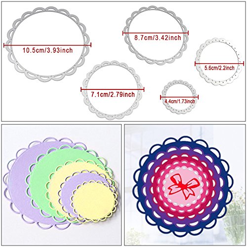 Kabi 18Pcs Cutting Dies Metal Stencil Embossing Die Cuts for DIY Scrapbook Album Paper Card Making, 6 Styles