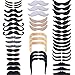 Hestya 48 Pieces Fake Mustaches, Self Adhesive Novelty Mustache Fiesta Party Supplies for Masquerade Party (16