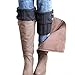 FAYBOX Winter Leg Warmer Crochet Knit Boot Socks Button Grey,One size