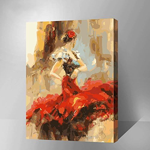 MADE4U [Dance and Musical Series] [20"] [Thicker (1")] [Wood Framed] Paint by Numbers Kit with Brushes and Paints (Tango GX8199)