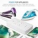 Maxboost Power Strip International Travel Adapter Kit 4-Outlet & 5-USB 8A Smart Ports - Universal AC Power Battery Charging Station for Business Trip [Worldwide UK/AU/EU/JP Charging Adapters] - White