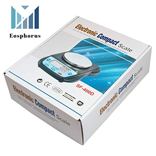 600 g (21 oz) / 0.01 g Digital LCD Analytical Balance Compact Accurate Weighing Scale for Science Laboratory Test Measurements with USB AC/DC Adapter