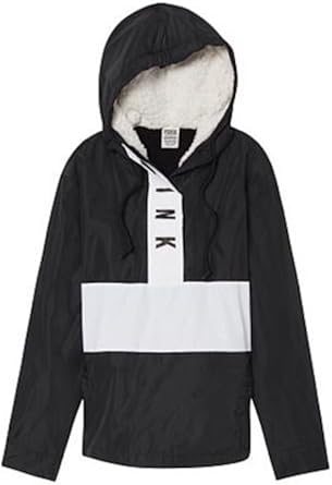 pink sherpa lined hood anorak