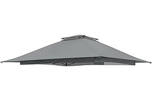 JANCANOPY Grey Gazebo Replacement Cover Compatible with Crown Shades 13x13 Pop Up Gazebo Frame,This Particular Replacement Cover Will Not Fit Any Other Models