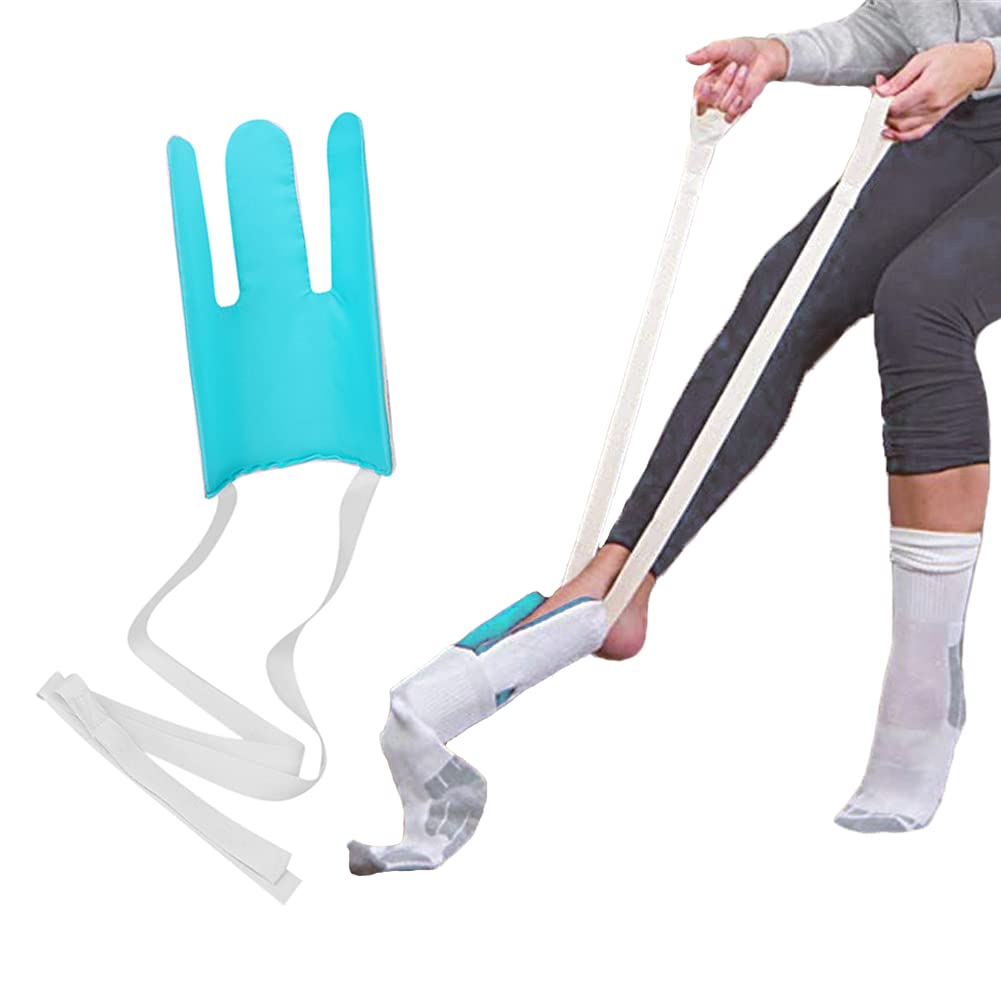 Sock Aid Helper, Sock Helper Tool Aid for Putting Socks on Sock Helper Slider Stocking Slider Sock Aid Tool Sock Helper Puller Aid for Elderly, Pregnant Women, Disabled and Handicapped Avoid Bending