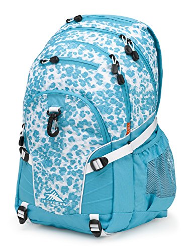 High Sierra Loop Backpack, Tropic Leopard/Tropic Teal/White
