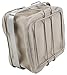 Bread Basket - Stainless Steel Bread Pastry Server with Canvas Liner, Square Bread Storage for French Bread, Artisan Bread, Croissant, Rolls, Muffins, Beige,and Silver, 8.25 x 8.3 x 4.2 Inches