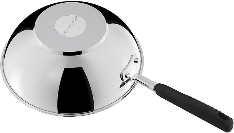 3-teiliges Pfannenset mit Wok, Keramik-Edelstahl-Set mit 24,0-cm- und 28,0-cm-Bratpfanne und 28,0-cm-Wok, Induktion, Spülmaschinenfest