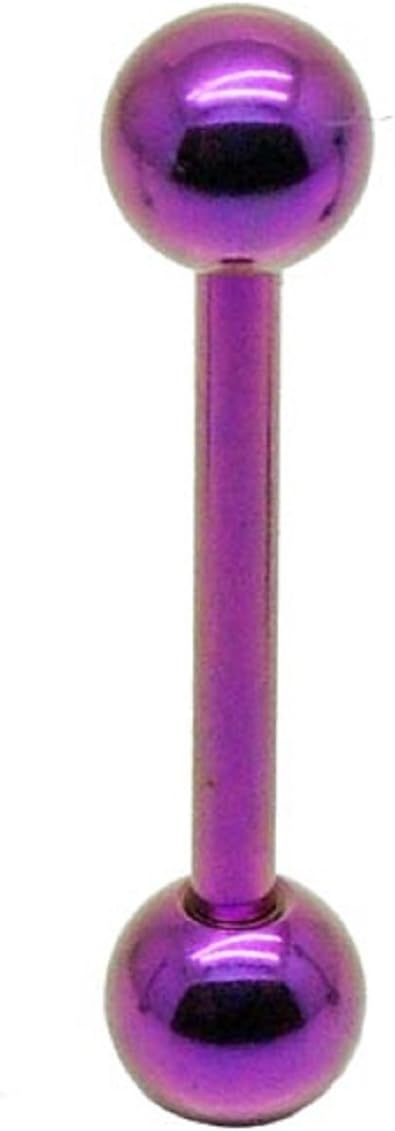 18mm Titanium Tongue Bar Puiple Finish