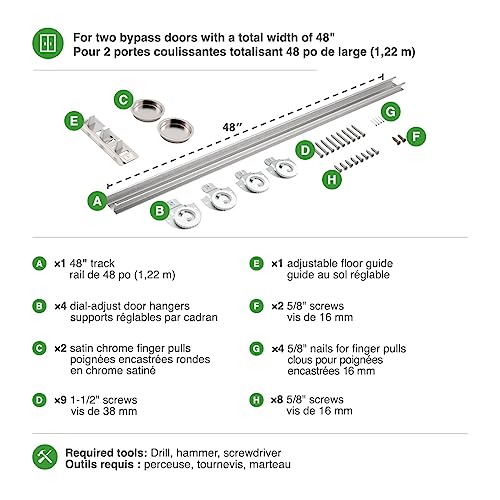 Richelieu Hardware 14648BC Bypass Door Hardware