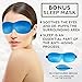 Ticlo's Authentic Jade Roller - Massage Tool For Face, Neck & Body – 100% Natural Jade Stone - BONUS 3D Soft Sleep Mask