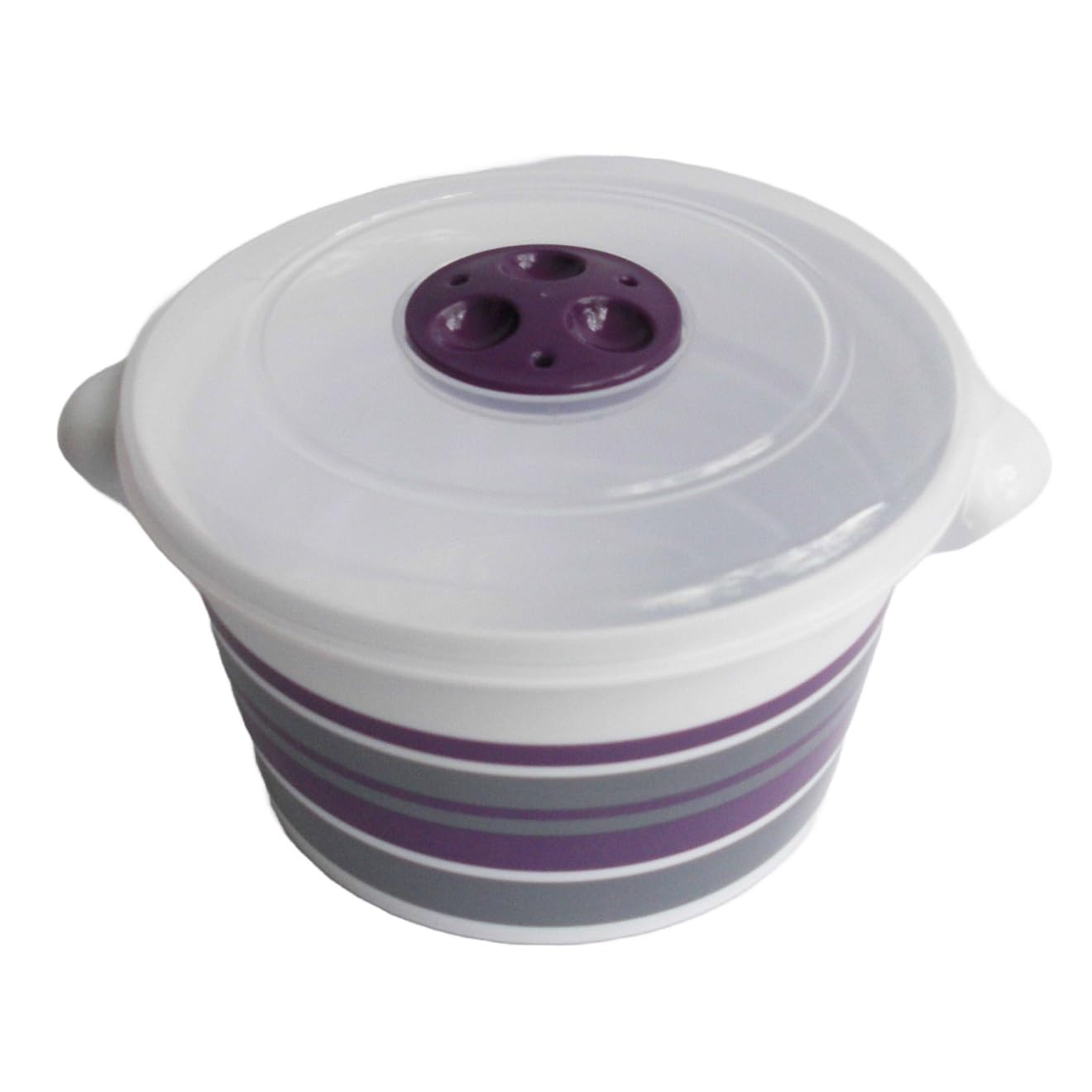 Tredoni 1.5L Microwave Pot Tub with Ventilation Lid - Heating & Cooking Steamer Pot (1.5 Liter)