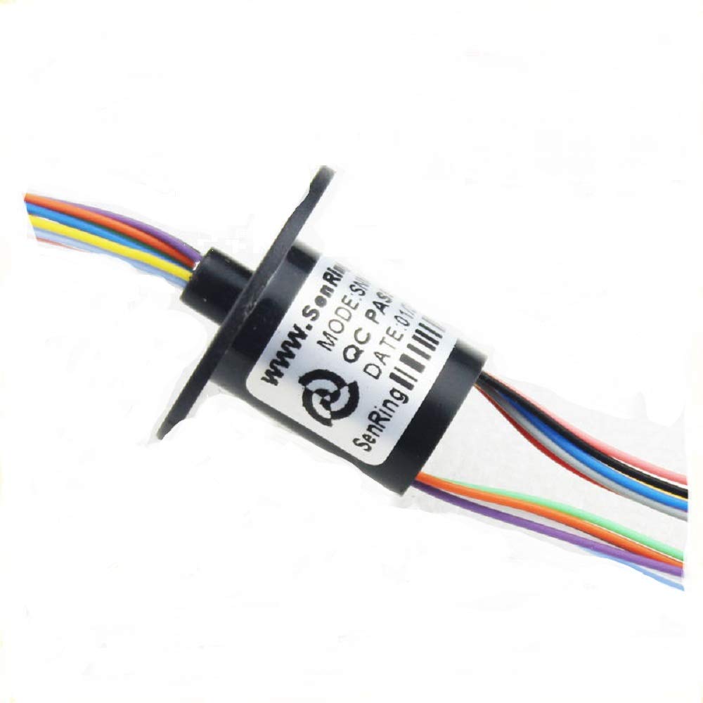 Buy SENRING Mini Electric Slip Ring 12.5mm 12Wires 150RPM 240VDC/VAC