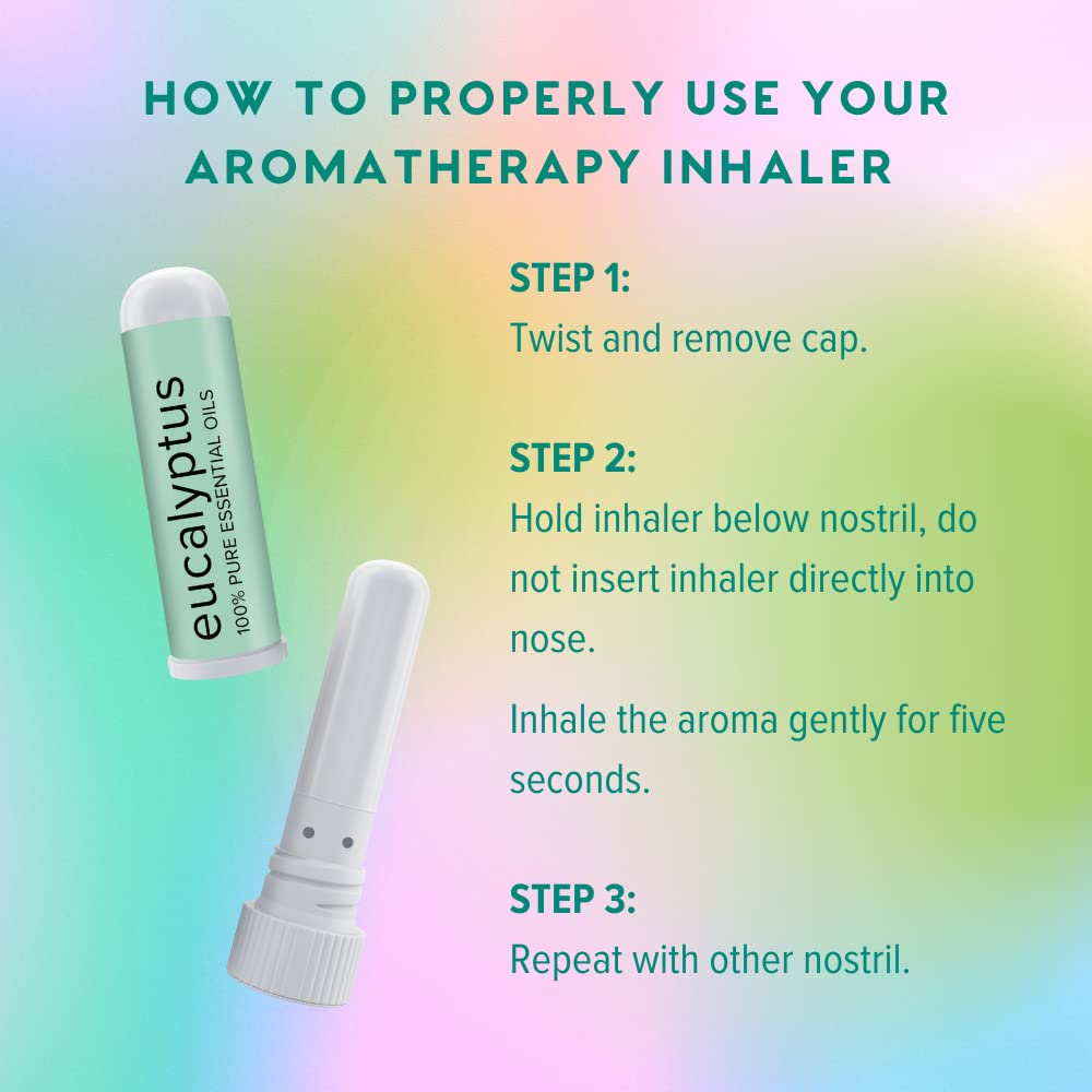 MOXĒ Nasal Inhalers Bundle, 8 Essential Oils, 100% Pure and Undiluted, Therapeutic Grade, No-Mess Portable Aromatherapy, Includes Eucalyptus, Peppermint, Lavender, Wintermint, Made in USA (Pack of 8)…