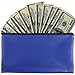 Tongnian Bank Bag Money Pouch Leatherette Security Deposit Bags Utility Zipper Bags for Cash Money,Check Wallet,Cosmetics,Tools,11x6 inch 4 Pack (Blue)