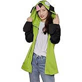 Willyacos Zim Costume Hoodie Gir Cosplay Zip Up Hoodied Jacket Sweatershirt with Ears for Women Men Adult
