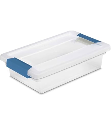 Amazon.com: Sterilite 19628604 Medium Clip Clear Storage Box With