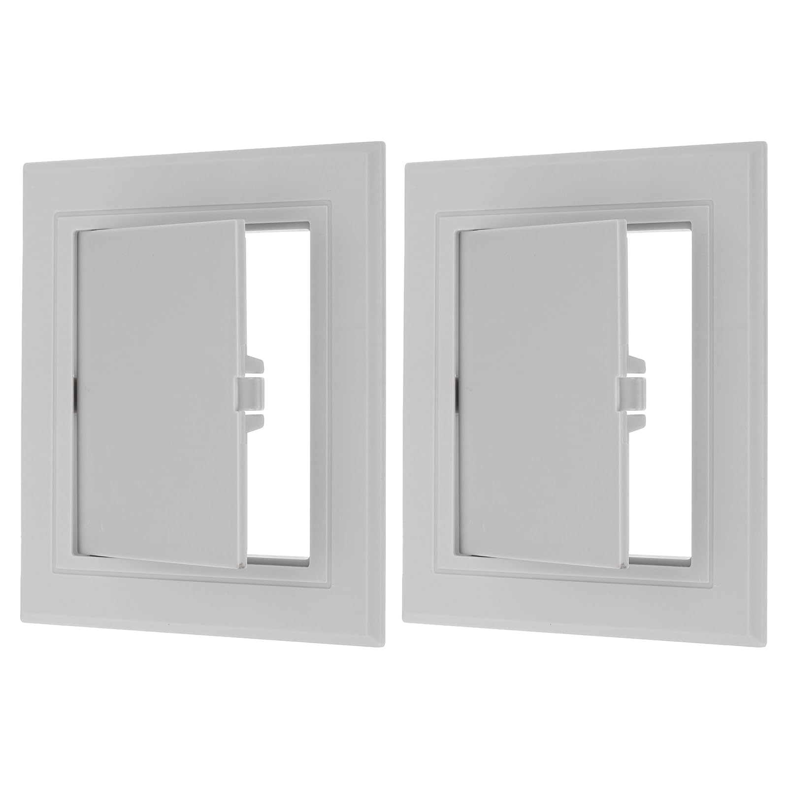 PATIKIL 5x5 inch(115x115mm) Removable Hinged Access Panel, 2 Pcs ABS Plumbing Access Doors Easy Wall Hole Cover for Drywall Plumbing Electrical Cables Wiring, Grey