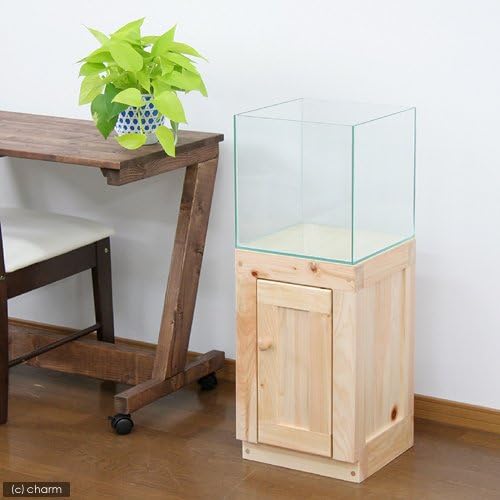 Amazon Co Jp 組立済 水槽台 ウッディスタンド 300 300水槽用 扉付き 檜w300 D300 H500 Mm 水槽用キャビネット ペット用品