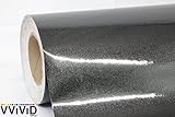 Space Pearl Metallic Black Vinyl Wrap Film Roll Decal Sheet DIY Easy to Use Air-Release Adhesive (2