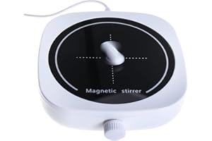 Toolly Mini Stir Plate Magnetic Lab Stirrer with 3 Stir Bars, Magnetic Mixer 2000ml Adjustbable Speed 200-2000 RPM for Classroom, Work or Home Experiments & Projects (No Heating)